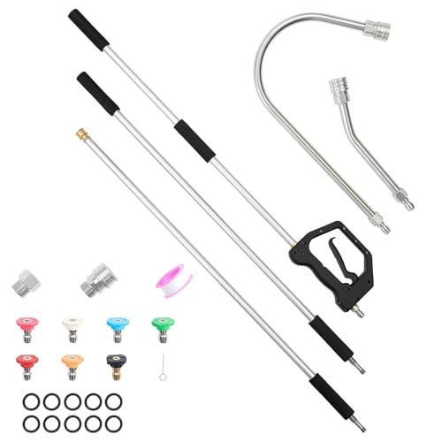 9 FT Pressure Washer Telescoping Wand (9FT without Brush Head)