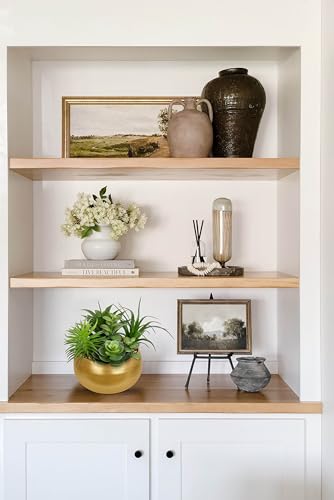 Fake Plants Artificial Succulents in Pots Faux Succulent Arrangement Potted Plant in Gold Ceramic Planter Bowl for Home Decor Office Desk Bathroom Shelf Living Room Indoor Decorations (Premium Gold)