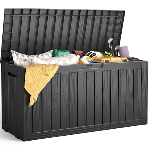 Outdoor Storage Box (Black / 75 Gallon)