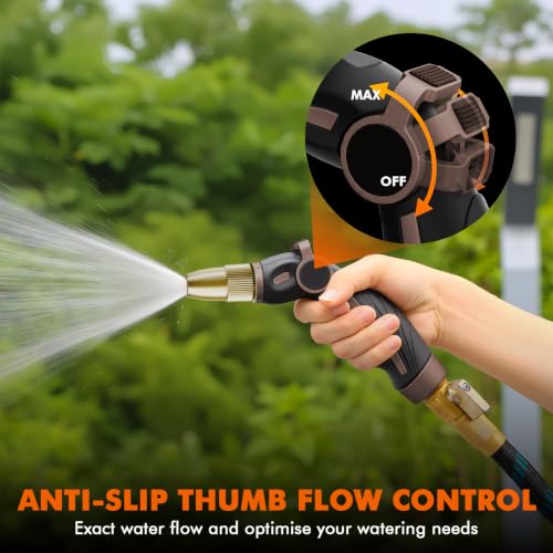Garden Hose Nozzle (Oil Rubbed Bronze / 4 Watering Patterns)