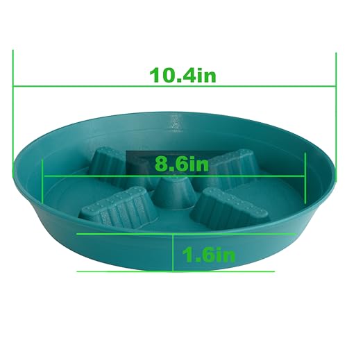 4 Pack Plant Saucer 10 inch (10"-4 Pack / Forest_Blue)