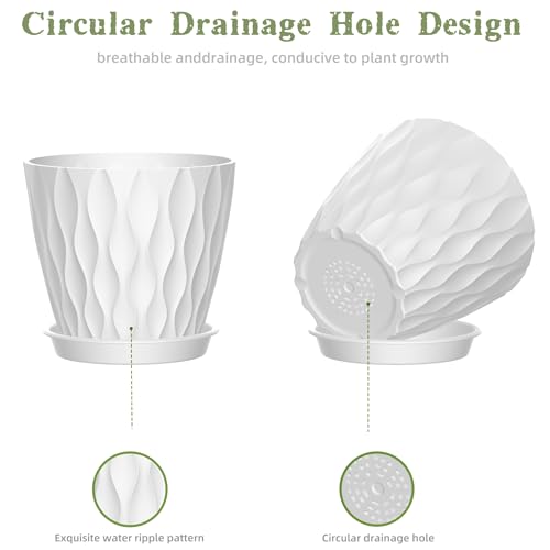 4 Inch Plant Pots (White / 4inch)