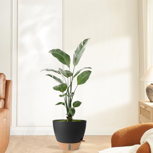 Self Watering Pots for Indoor Plants (Black-small)