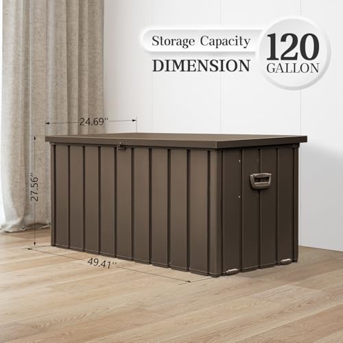 Domi 120 Gallon Deck Box (Brown / 120 Gallon)