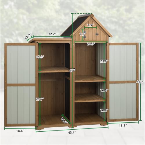 Outdoor Storage Cabinet (Black / 44" x 28" x 67")