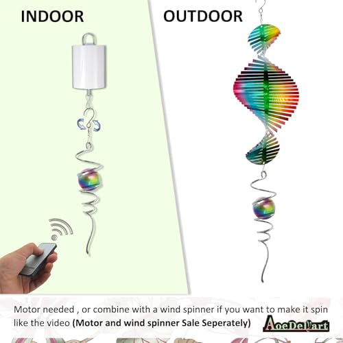 Multi Color Wind Spinner Tail Gazing Ball Spiral Decorative Wind Spinners Sun Catcher Visual Illusion Wind Spinner Stabilizer Indoor Outdoor Garden Decoration (13in / 004-purple Multi Color)