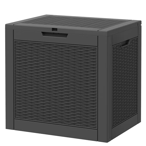 30 Gallon Outdoor Storage Box Waterproof Deck Box for Patio (Black / 30 Gallon)