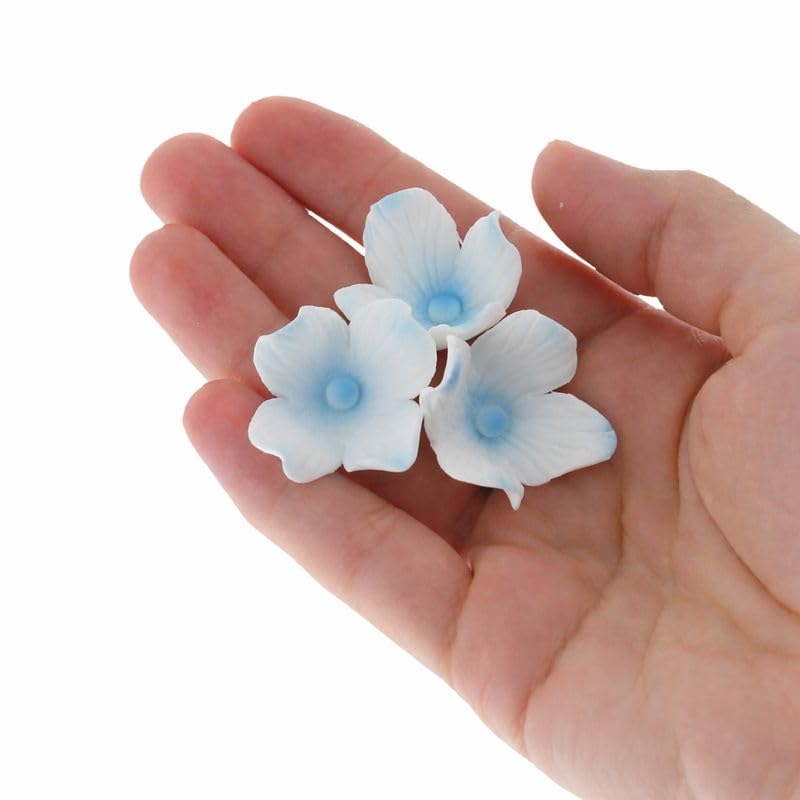 36 Count Small Blue Hydrangea Flowers (Blue)