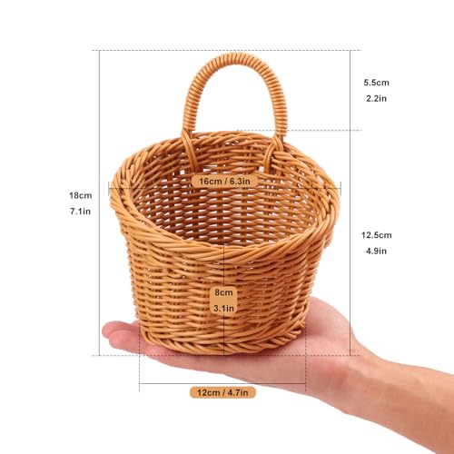 6 Pack 6.3 x 5 inch Woven Hanging Fruit Basket (6 Pack 6.3 x 5 inch)