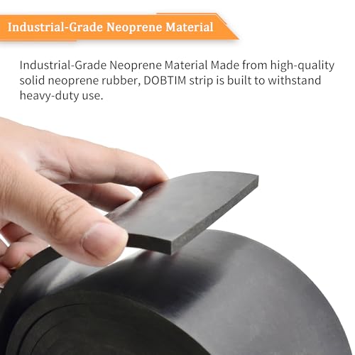 Neoprene Rubber Strips 1 (4" x 10' / .250" thick(No Adhesive）)