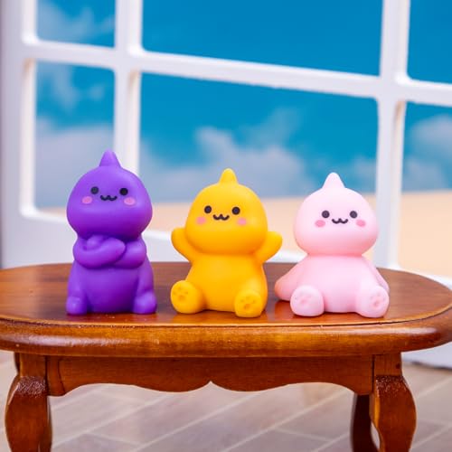 30 Pcs Mini Resin Dinosaur 6 Variety Tiny Animals Colorful Figures Miniature Little Small Figurines Bulk for Micro Fairy Garden Landscape Accessories Hide Crafts Decor (Dinosaur-30p)