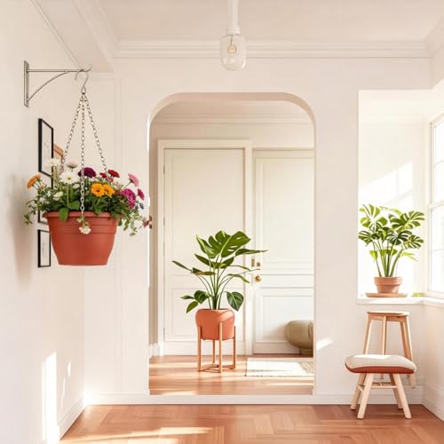 Hanging Planters 10 Inch (Pottery Red / 10 Inch-4P)
