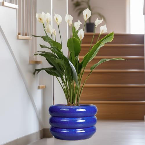 Ceramic Plant Pot 13.5 Inch (13 Inch / Gemstone Blue)