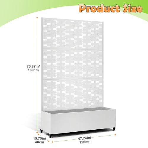 Metal Raised Garden Bed (White-brick / 71" x 47" x 16")