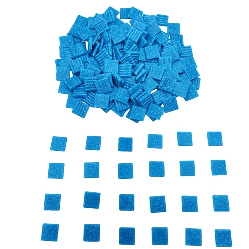 3 4 inch Quartz Glass Mosaic Tiles for Crafts (Blue)