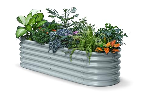 6x2x1.5 ft Galvanized Raised Garden Bed (Gray / 6x2x1.5ft)