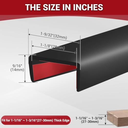 Rubber Edge Trim (Fit 1-1/8" - L20' / Black)
