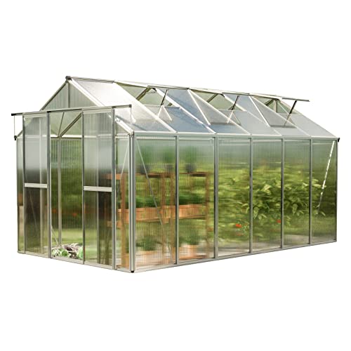 Saphir 6 8.5x12.6 ft Walk in Greenhouse 6mm Polycarbonate
