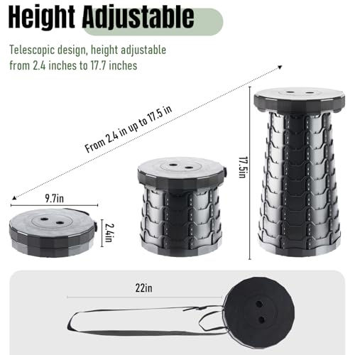 Collapsible Stool 2 Pack (Black / 2pack)