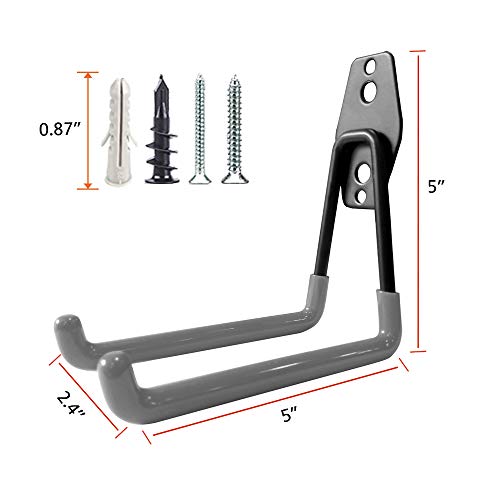 Garage Storage Utility Hooks (Gray)