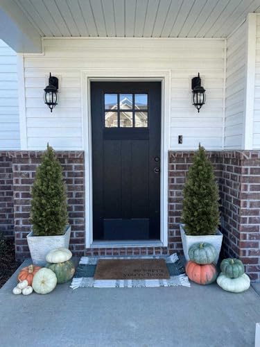 5ft Artificial Cedar Topiary Trees for Outdoor Front Porch Door (Cedar Topiary Trees - 2 Pack (5ft) / 5ft)