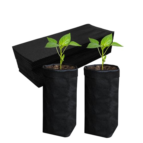 50 Pcs 13.5" H Deep Nursery Grow Bags (50 Count)