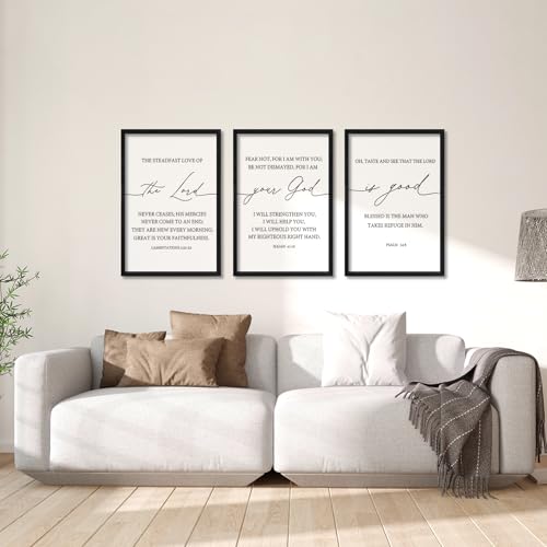 Bible Verses Wall Decor The Lord Your God Is Good 24"X16" Black (24"L x 16"W / The Lord Your God Is Good (Black))