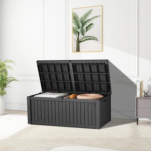 180 Gallon Outdoor Storage Box Waterproof (Black / 180 GAL)