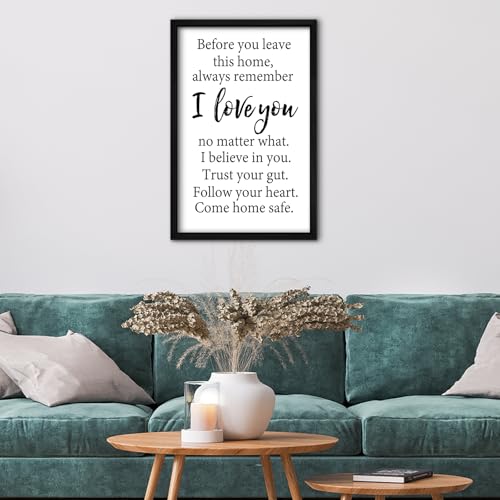 Before You Leave This Home Wall Decor Art (24"L x 16"W / Before You Leave This Home（Black))