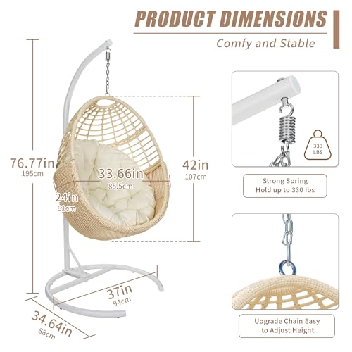 Hanging Egg Chair (Light Beige)