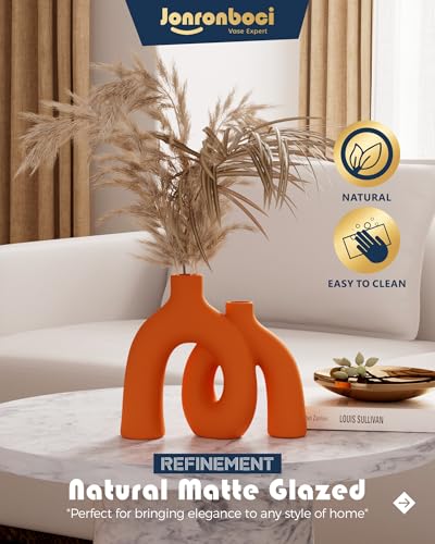 Hug Donut Decorative Vase Set (Orange)