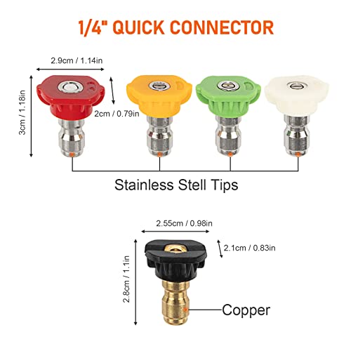 High Pressure Washer Spray Nozzles Tip Set