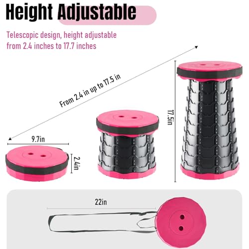 Upgraded Foldable Stool Thickened (Pink / 2pack)