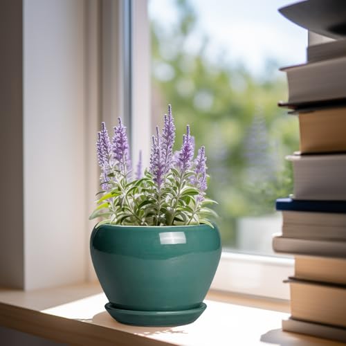 Indoor Plant Pot 6 Inch (6 Inch / Green)