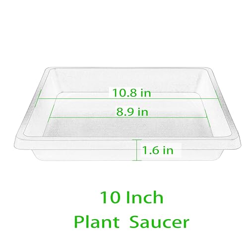 Square Plant Saucer 10 Inch 2 Pack (10"(2Pack) / Gray)