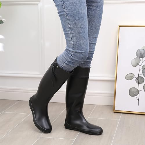 Women's Packable Tall Rain Boots Ultra Lightweight Garden Boots
