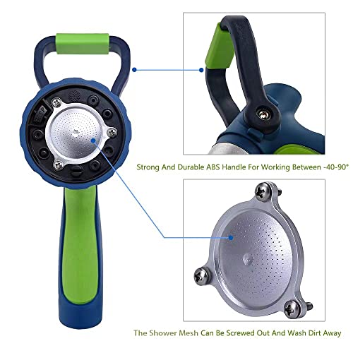 Garden Hose Nozzle with Quick Connect Set (Green-Set)