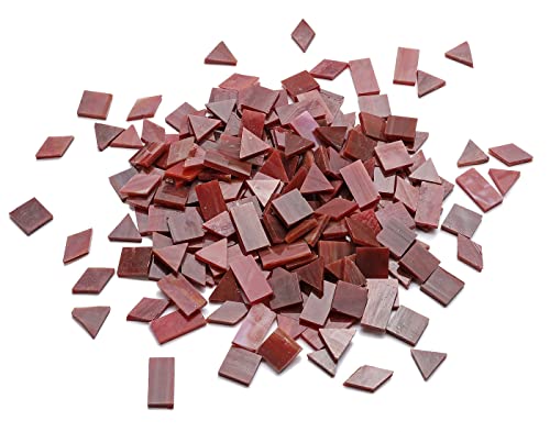 Glass Mosaic Tiles for Art Crafts (Red-1)