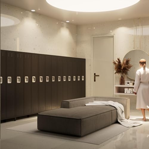 Metal Storage Locker with 3 Doors (3 Door / Black)