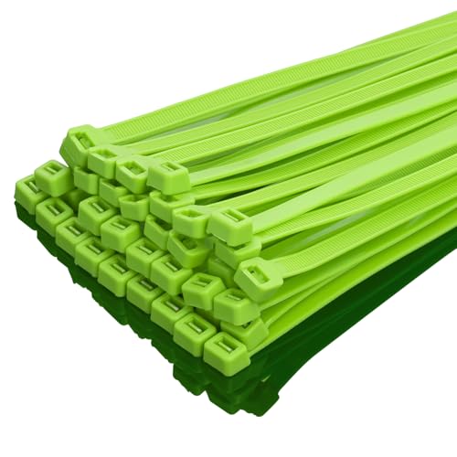 14 inch Apple Green Zip Ties Heavy Duty 100 Pack (14 inch / Apple Green)