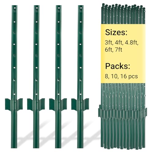 Metal Fence Posts 10 Pack (10 Count)