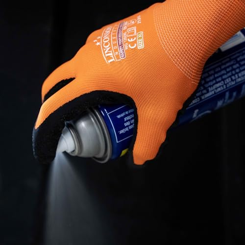 12 Pack Safety Performance Series Construction Mechanics Wrinkle Latex Work Gloves (Medium (12 Pairs) / Orange)