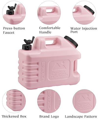 5 Gallon Camping Water Jug with Spigot (Blush Pink)