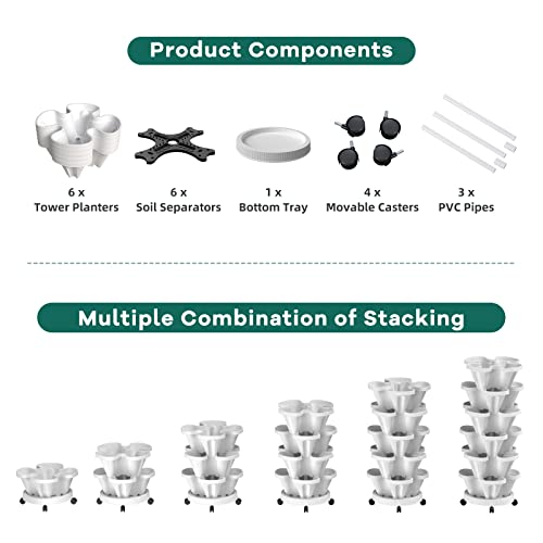 6 Tiered Strawberry Vertical Planters (6 Count)
