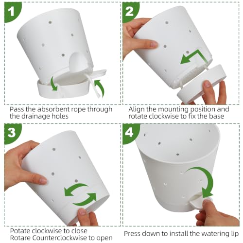 Orchid Pots with Holes (White-5pack)