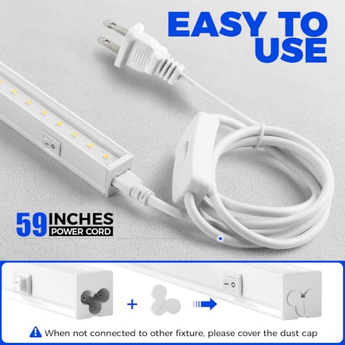 T5 Grow Lights for Indoor Plants (White / 2ft-white Cover)