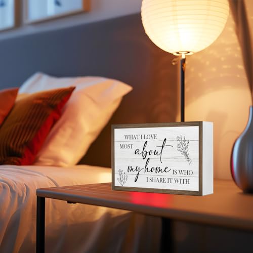 What I Love Most About My Home Wooden Box Sign Decor (What I Love Most About My Home)