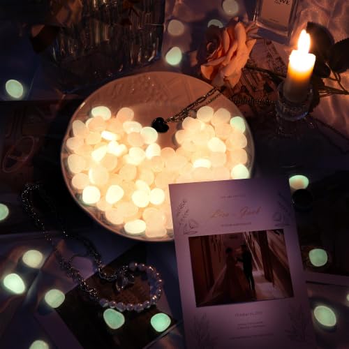 150 PCS Glow in The Dark Rocks (Pink/150 pcs / 2.5x2x0.5cm)