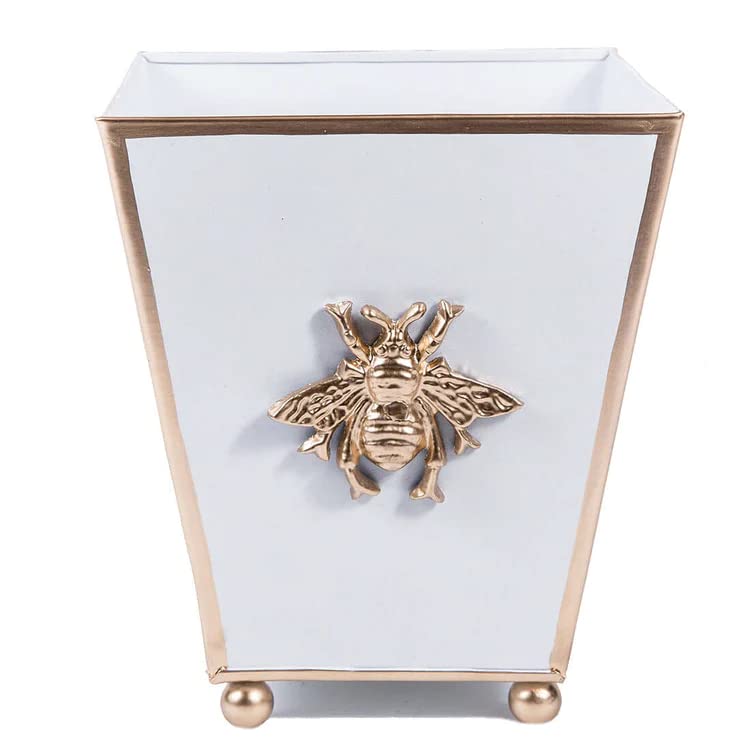 Flower Pots Indoor (White Gold Bee / Square)