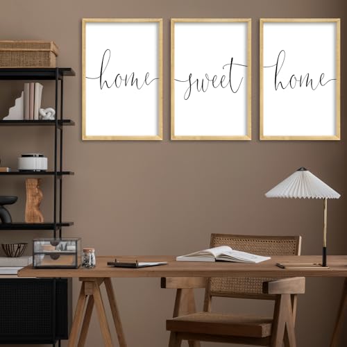 Home Sweet Home Sign Set of 3 Wall Art Decor 16"X11" Wood (16"L x 11"W / Home Sweet Home（Wood))